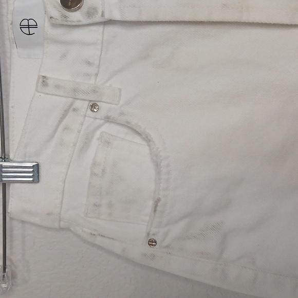 New(Flawed) Anine Bing Sonya High Rise Ankle Slim White Jeans Size 25 - Picture 6 of 10